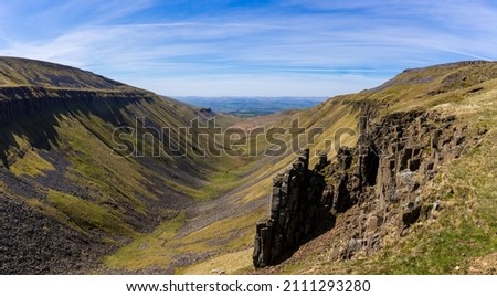 High Cup Nick, a classic valley in the Northern Pennines Area of Natural Beauty in England. 
