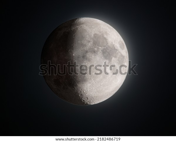 High\
definition moon composite with dark side\
detail