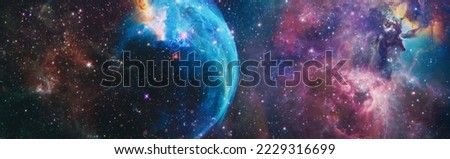 High definition star field background . Starry outer space background texture . Colorful Starry Night Sky Outer Space background