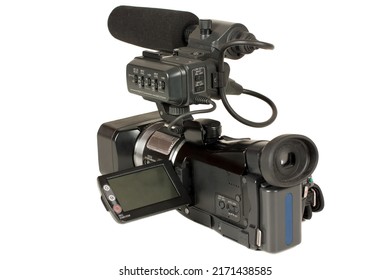 High Definition Video Camera Isolated Over White Background