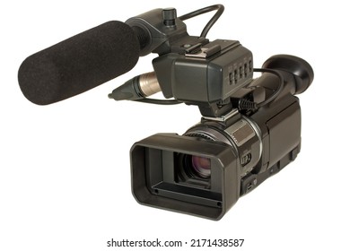 High Definition Video Camera Isolated Over White Background
