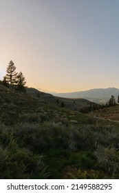 High Desert Sunset In The Reno Tahoe Area. Springtime In The Sierras Vertical