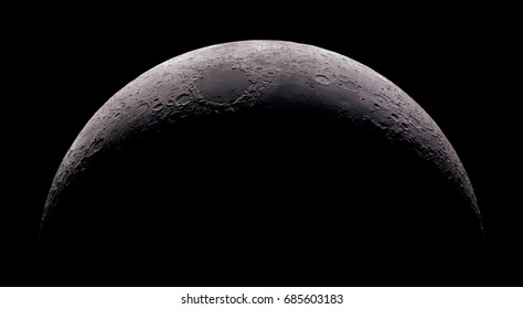 High detail 15% Crescent Moon shot at 2.700mm focal length 