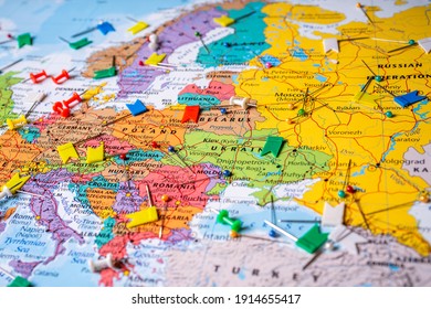 High Detailed Political Map Europe Stock Photo 1914655417 