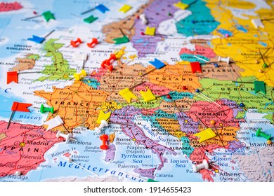 High Detailed Political Map Europe Stock Photo 1914655423 