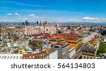 High dynamic range (HDR) Aerial view of the city of Milan, Italy