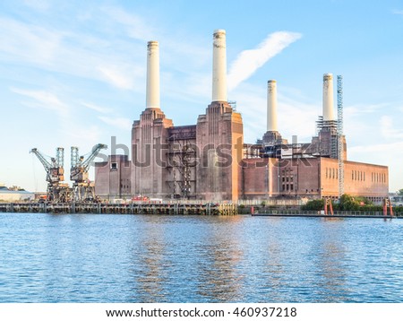 High dynamic range HDR Battersea Power Station in London England UK
