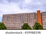 High dynamic range HDR Buildings in Alexander Platz Berlin designed by architect Peter Behrens