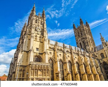 High dynamic range HDR The Canterbury Cathedral in Kent England UK