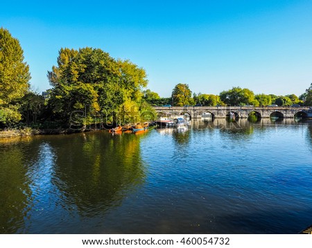 High dynamic range HDR River Avon in Stratford upon Avon, UK