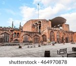 High dynamic range HDR Ruins of bombed St Michael Cathedral, Coventry, England, UK