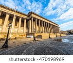 High dynamic range (HDR) St George Hall concert halls and law courts on Lime Street in Liverpool, UK