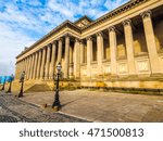 High dynamic range (HDR) St George Hall concert halls and law courts on Lime Street in Liverpool, UK