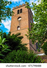 High dynamic range (HDR) The St James Church steeple in Liverpool, UK