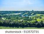High dynamic range (HDR) View of North Saskatchewan River in Edmonton Canada