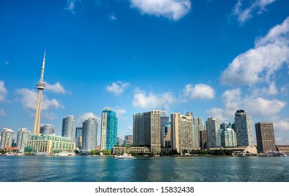 A High Dynamic Range Shot Of The Toronto, Ontario, Canada City Skyline.