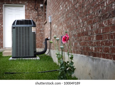 High efficiency modern AC-heater unit, energy save solution on backyard