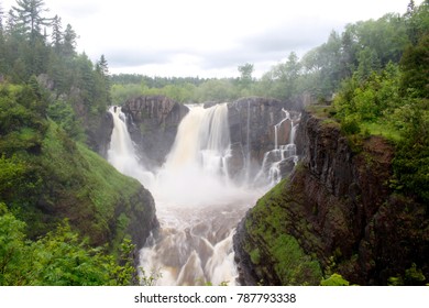 The High Falls At Grand Portage State Park In Minnesota.