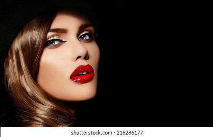 Red Lipstick On Images Stock Photos Vectors Shutterstock