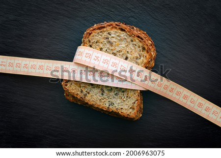 High fibre wholegrain bread, healthy food concept