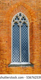 High Gothic Window In Church