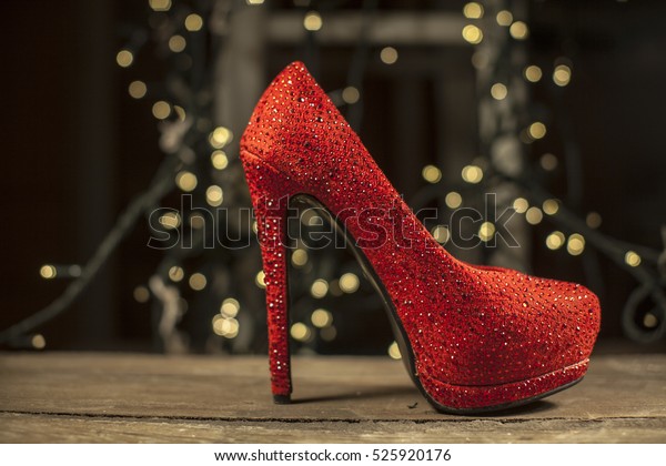 High Heel Shoes Christmas Decorations Stock Photo Edit Now 525920176