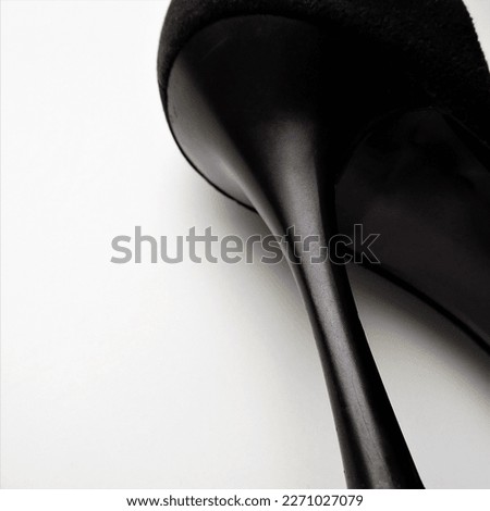 high heel women's shoes close-up on a light background