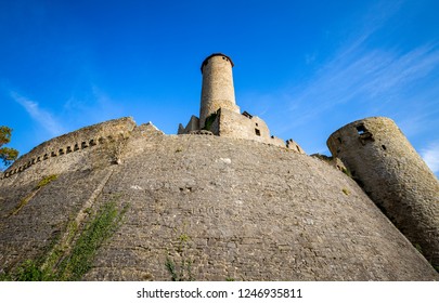 High, invulnerable castle Hornberg, Neckarzimmern, Germany - Shutterstock ID 1246935811
