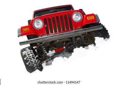 High Key/isolated Photo Of A 4X4 Jeep