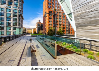 High Line Park In New York City.