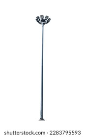 High mast lighting isolated on white background clipping path.