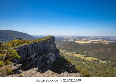 High peak landscape rock view at Grampians National Park Victoria Australia forest with blue sky - Shutterstock ID 2154211049