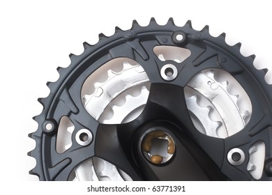 High performance crankset isolated against a white background.