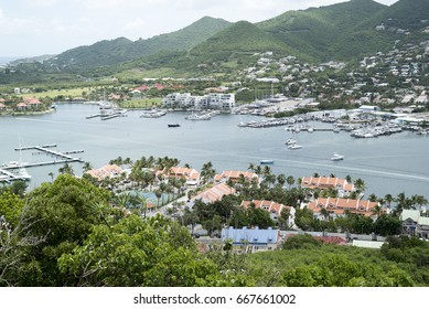 High point view of Simpson bay  St.maarten. view of beautiful houses and landmarks. 
