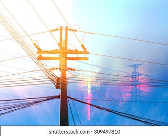 High Power Voltage Tower Abstract Background. Electricity Transmission