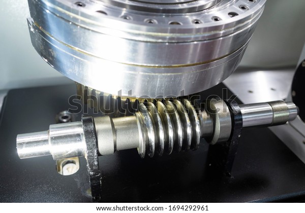 high precision automotive gear box close-up.Gear\
box for increase and reduce speed. precision gear box assembly with\
servo motor, rotary index