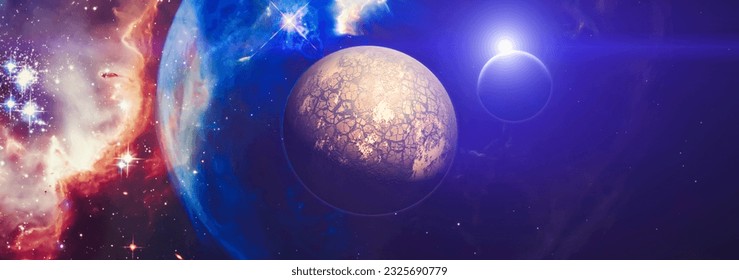 High quality space background. explosion supernova. Bright Star Nebula. Distant galaxy. Abstract image. Elements of this image furnished by NASA.
