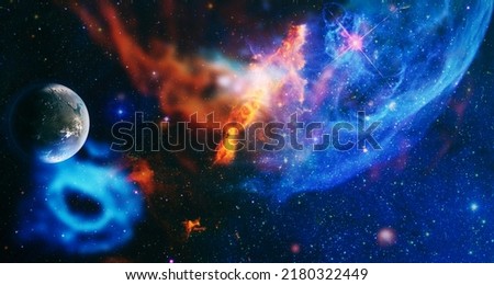 High quality space background. explosion supernova. Bright Star Nebula. Distant galaxy. Abstract image. Elements of this image furnished by NASA.
