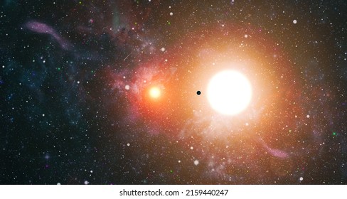 High Quality Space Background.  Starfield In Outer Space Many Light Years Far From The Earth. Elements Of This Image Furnished By NASA.