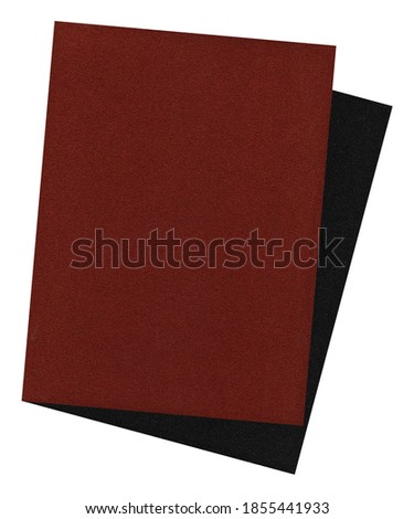 High rectangular black and red sandpaper surface texture, background sanding paper