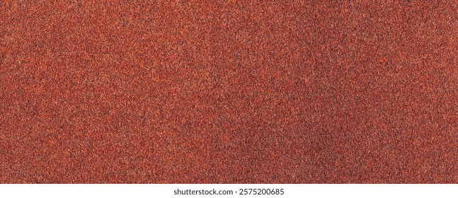 High rectangular red sandpaper surface texture, background sanding paper