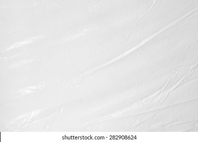 High resolution of crumpled white vinyl canvas