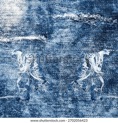High Resolution Macro Close Up Of A Dark Stone Wash Blue Denim Jeans Texture Featuring Intricate Frayed Threads Rough Worn Out Patterns And A Deep Indigo Dye Providing A Sophisticated Moody Aesthetic Perfect For Apparel Design Grunge Backgrounds And Urban Fashion Marketing Campaigns