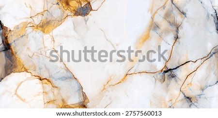 high resolution Marble texture design for white background and gold and brown veins 