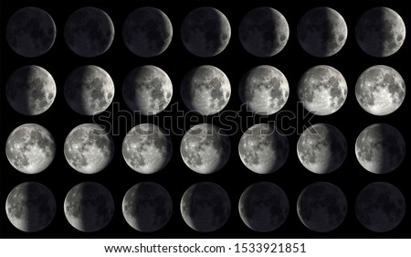 High Resolution Moon Calendar (50MP)