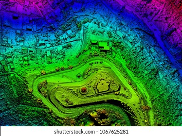 high resolution orthorectified orthorectification aerial map used for photogrammetry panecillo hill in quito ecuador building gis geospatial quito map land survey drone ecuador photogrammetry industry