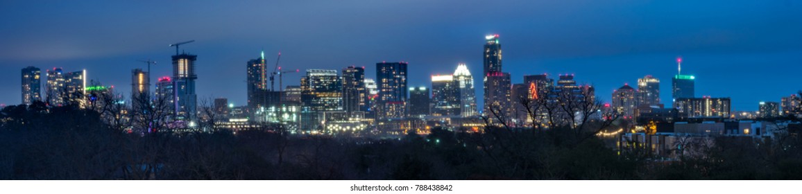 High Resolution Panorama of Austin Skyline