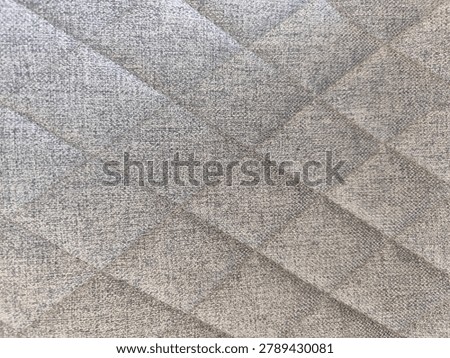 High Resolution Seamless PBR Texture of Gray Quilted Melange Fabric, Diamond Pattern Tufted Tweed Upholstery Material Albedo Map for Bed Headboard and Interior Archviz 3D Asset Design
