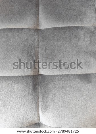 High Resolution Seamless PBR Texture of Quilted Steel Gray Velvet Fabric, Square Pattern Tufted Charcoal Velour Material Albedo Map for Contemporary Furniture and Interior Archviz 3D Asset Design
