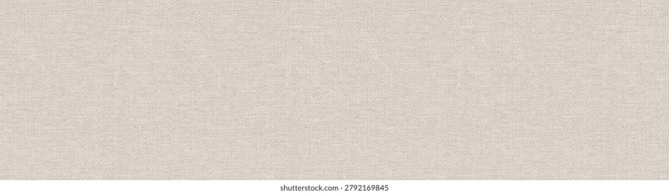 A high resolution texture of a seamless light beige canvas fabric banner with copy space.